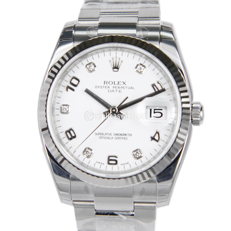 Rolex 115234-0010 DATEJUST Automatic 18kt White Gold & Steel