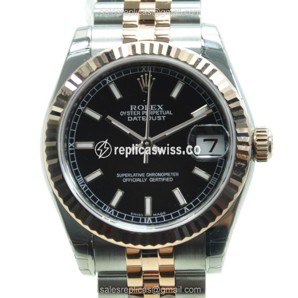 Rolex 178271BKWTBAR LADY DATEJUST Automatic 18kt Rose Gold & Steel