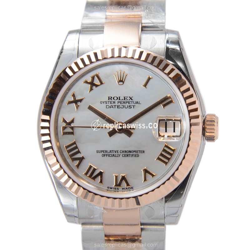 Rolex 178271WTMOPRN LADY DATEJUST Automatic 18kt Rose Gold & Steel