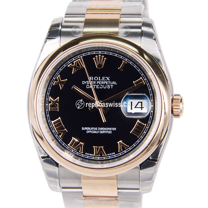Rolex 116201BKRN DATEJUST Automatic 18kt Rose Gold & Steel