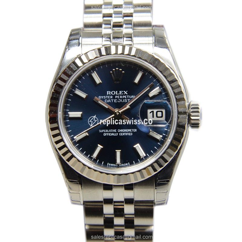 Rolex 179174BL LADY DATEJUST Automatic 18kt White Gold & Steel