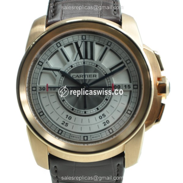 Cartier W7100004 CALIBRE DE CARTIER Manual Wind 18kt Rose Gold