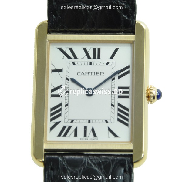 Cartier W1018855 TANK Quartz 18kt Rose Gold & Steel