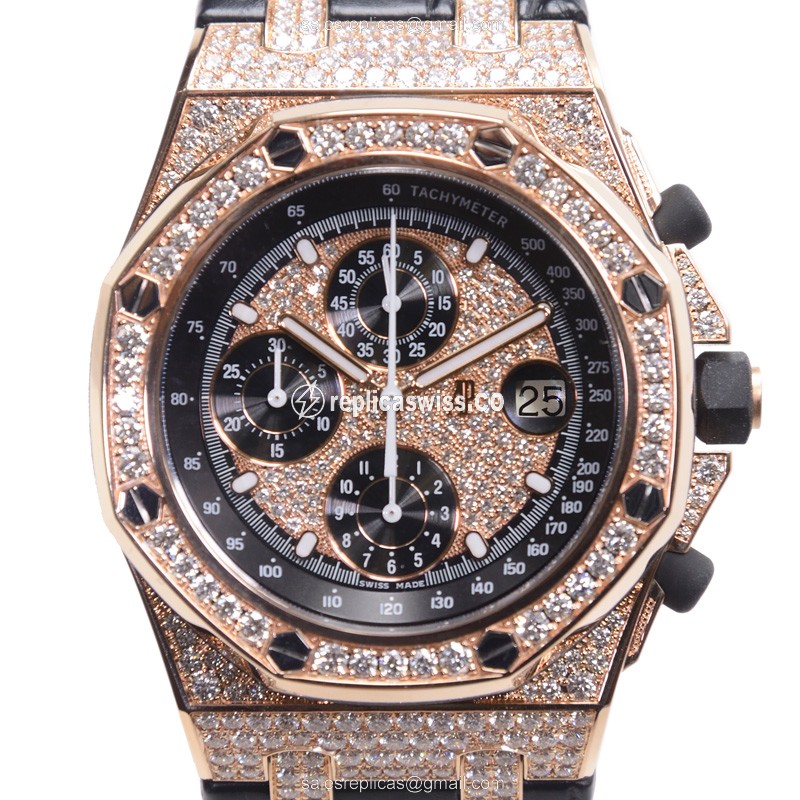 Audemars Piguet 26067OR.ZZ.D002CR.01 ROYAL OAK Automatic 18kt Rose Gold & Diamonds