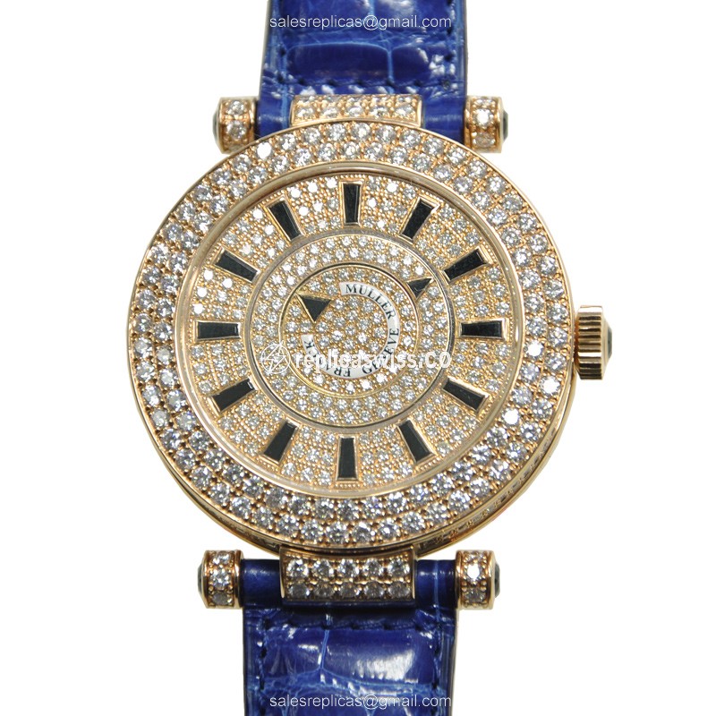 Franck Muller DM42D2RCD(5N) DOUBLE MYSTERY Automatic 18kt Rose Gold & Diamonds