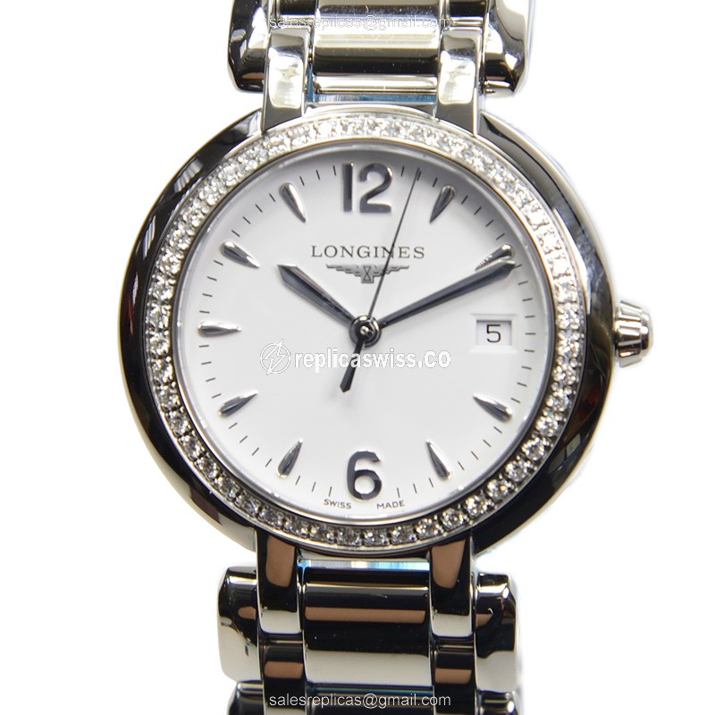 Longines L8.112.0.16.6 PRIMA LUNA Quartz Stainless Steel & Diamonds