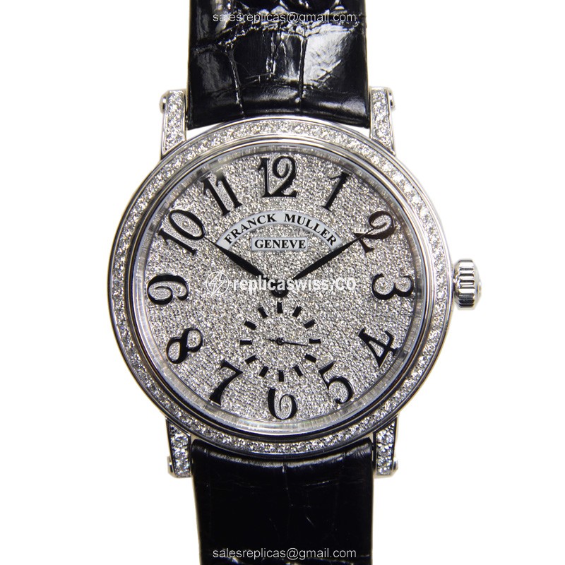 Franck Muller 7421 B S6 D CD (OG) LIBERTY Automatic 18kt White Gold & Diamond