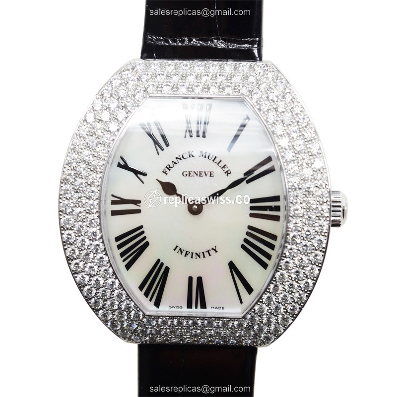 Franck Muller 3540 QZ R D3 (OG) INFINITY Quartz 18kt White Gold & Diamond