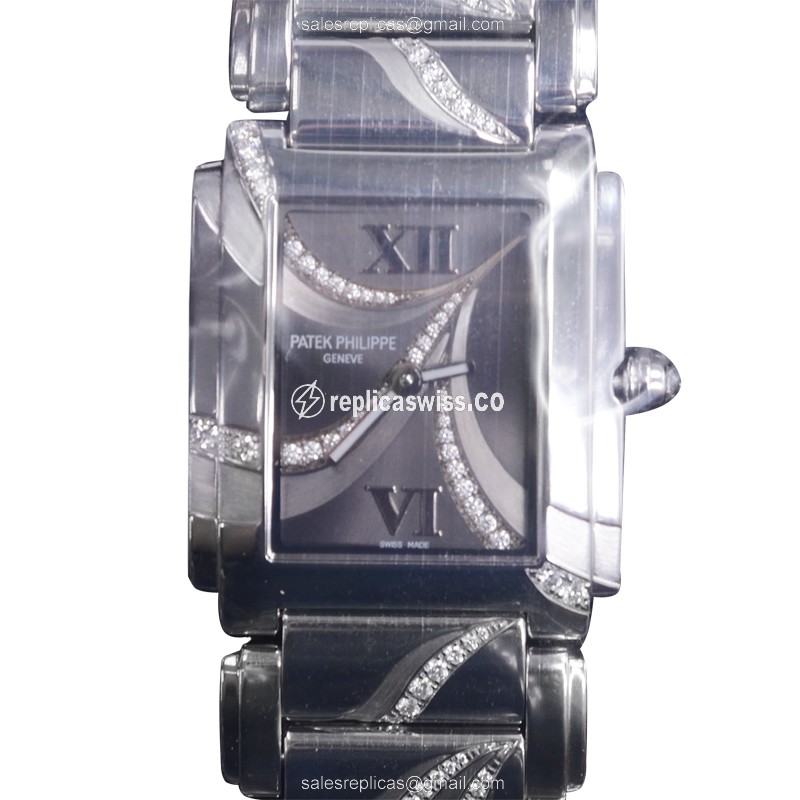 Patek Philippe 4910/53G-001 TWENTY-4 Quartz 18kt White Gold & Diamond