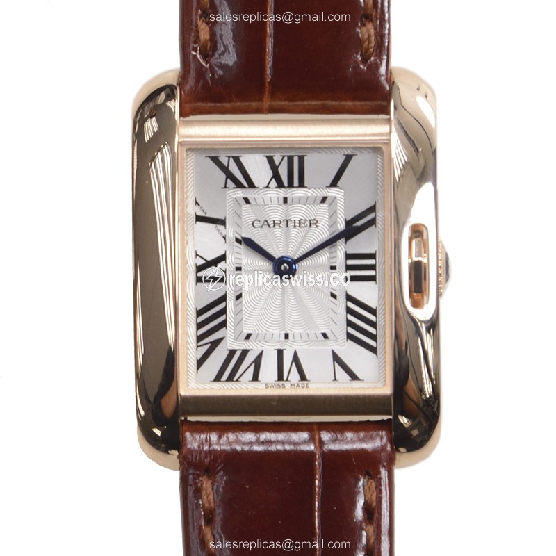 Cartier W5310027 TANK Quartz 18kt Rose Gold