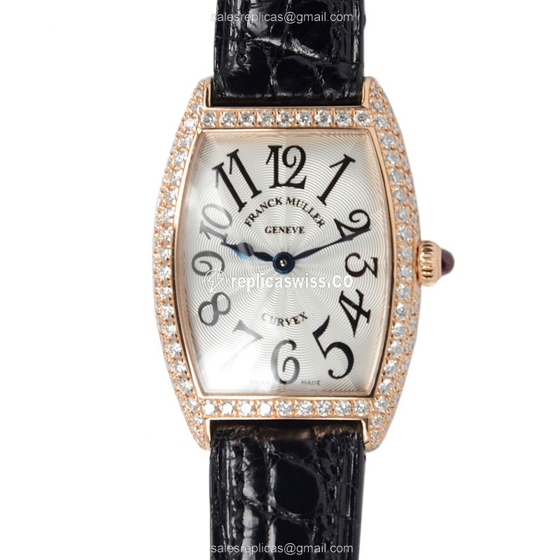 Franck Muller 1752 QZ D (5N) CINTREE CURVEX Quartz 18kt Rose Gold & Diamonds