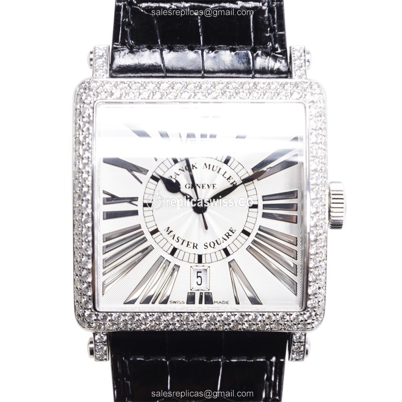 Franck Muller 6000 H SC DT REL R D (OG) MASTER SQUARE Automatic 18kt White Gold & Diamond