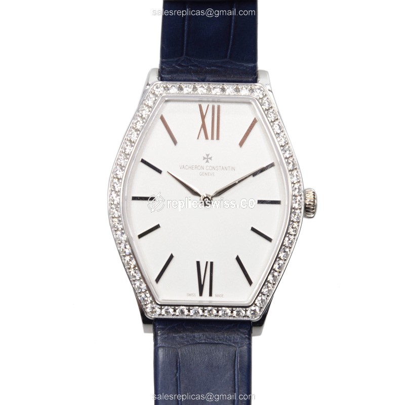 Vacheron Constantin 25530/000G-9741 MALTE Quartz 18kt White Gold & Diamond