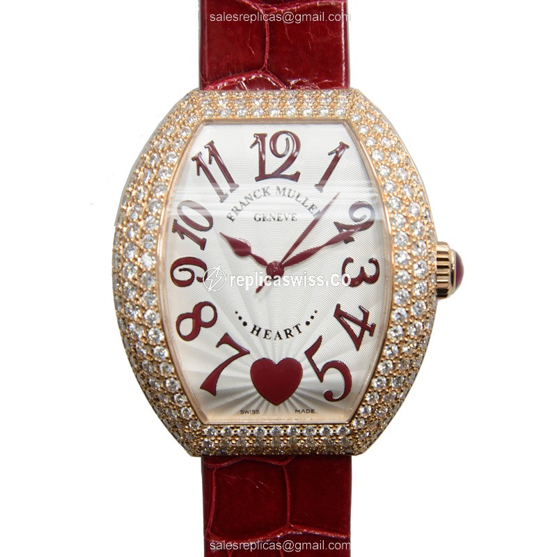 Franck Muller 5000 H SC C 6H D3 (5N) HEART Automatic 18kt Rose Gold & Diamonds