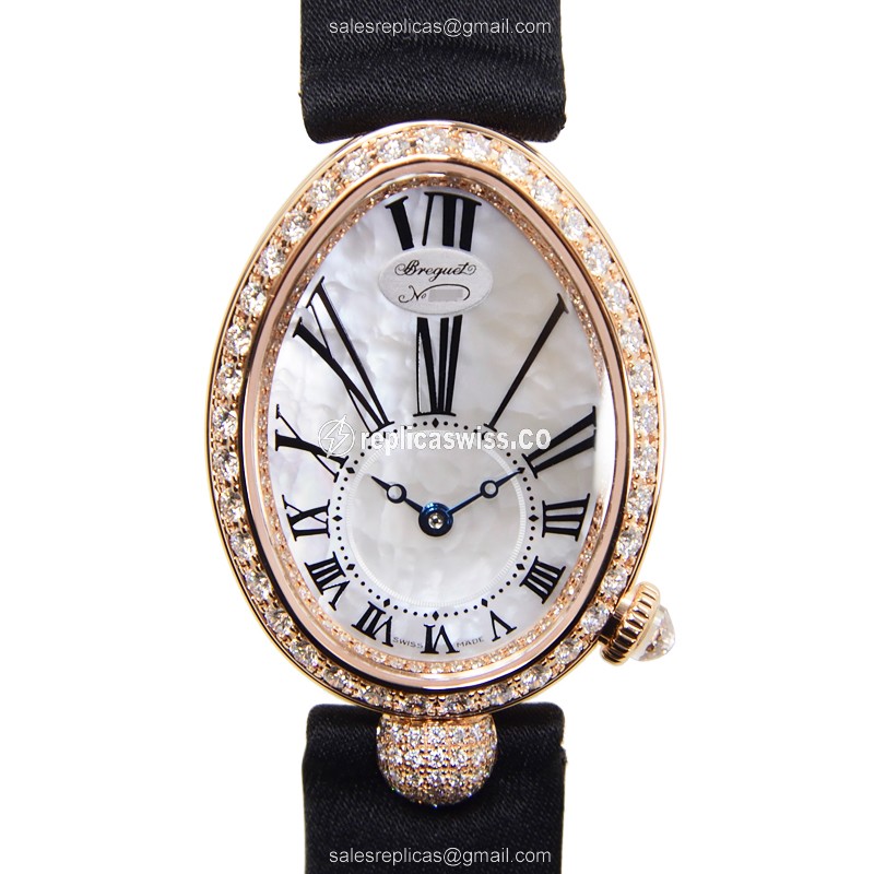 Breguet 8928BR/51/844/DD0D REINE DE NAPLES Automatic 18kt Rose Gold & Diamonds