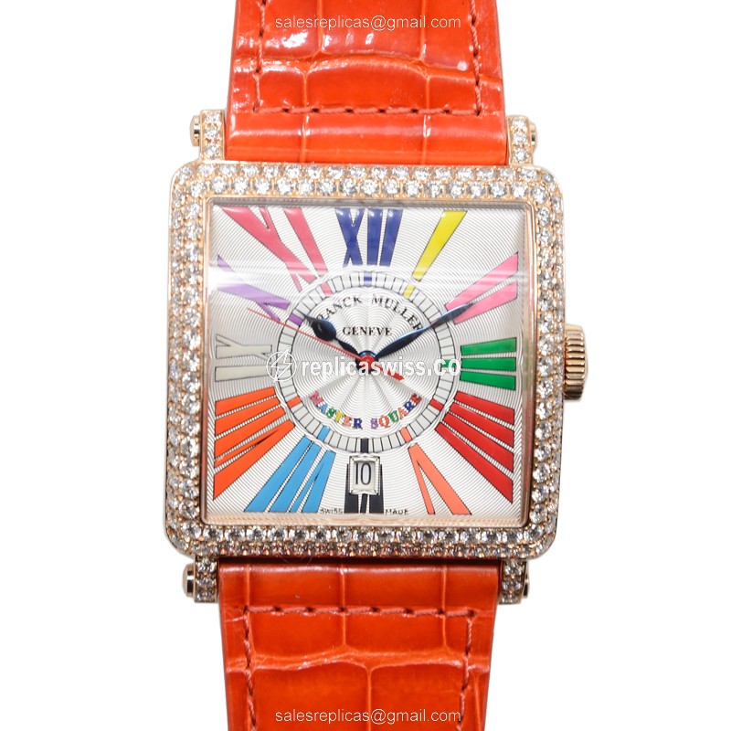 Franck Muller 6000 H SC DT COL DRM R D (5N) MASTER SQUARE Automatic 18kt Rose Gold & Diamonds