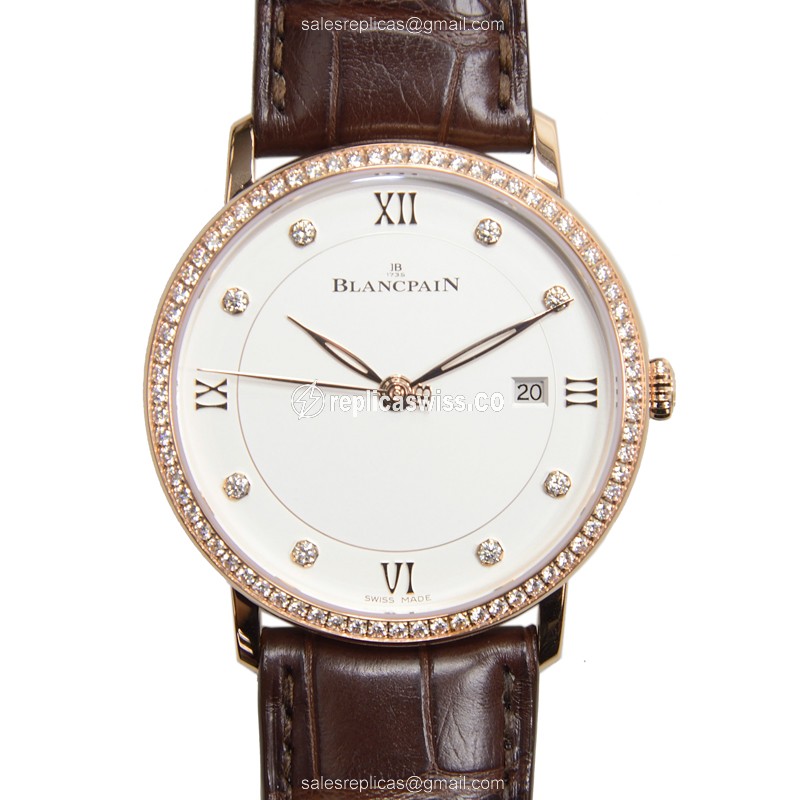 Blancpain 6651-2987-55B VILLERET Automatic 18kt Rose Gold & Diamonds