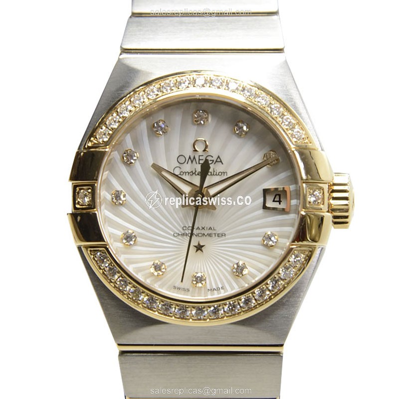 Omega 123.25.27.20.55.002 CONSTELLATION Automatic 18kt Gold & Diamond & Steel