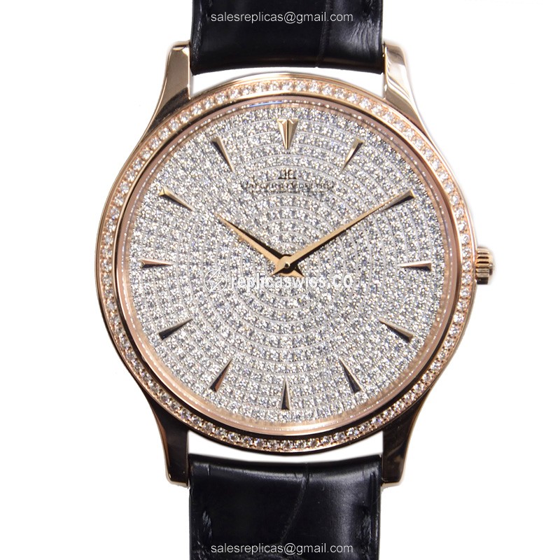 Jaeger-Lecoultre Q1452507 MASTER ULTRA THIN Manual Wind 18kt Rose Gold & Diamonds
