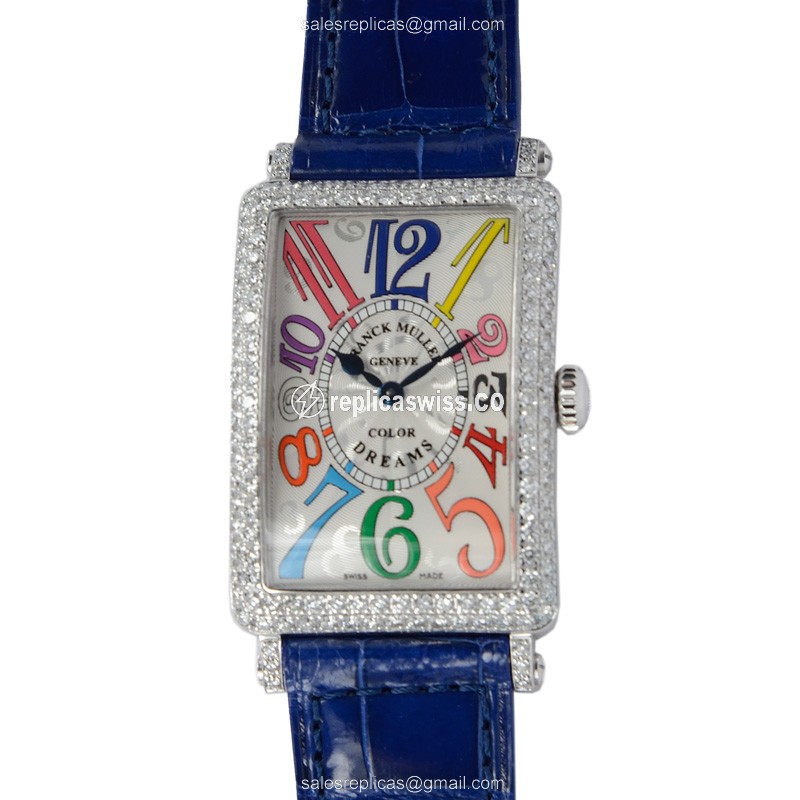 Franck Muller 952 QZ COL DRM D (OG) LONG ISLAND Quartz 18kt White Gold & Diamond