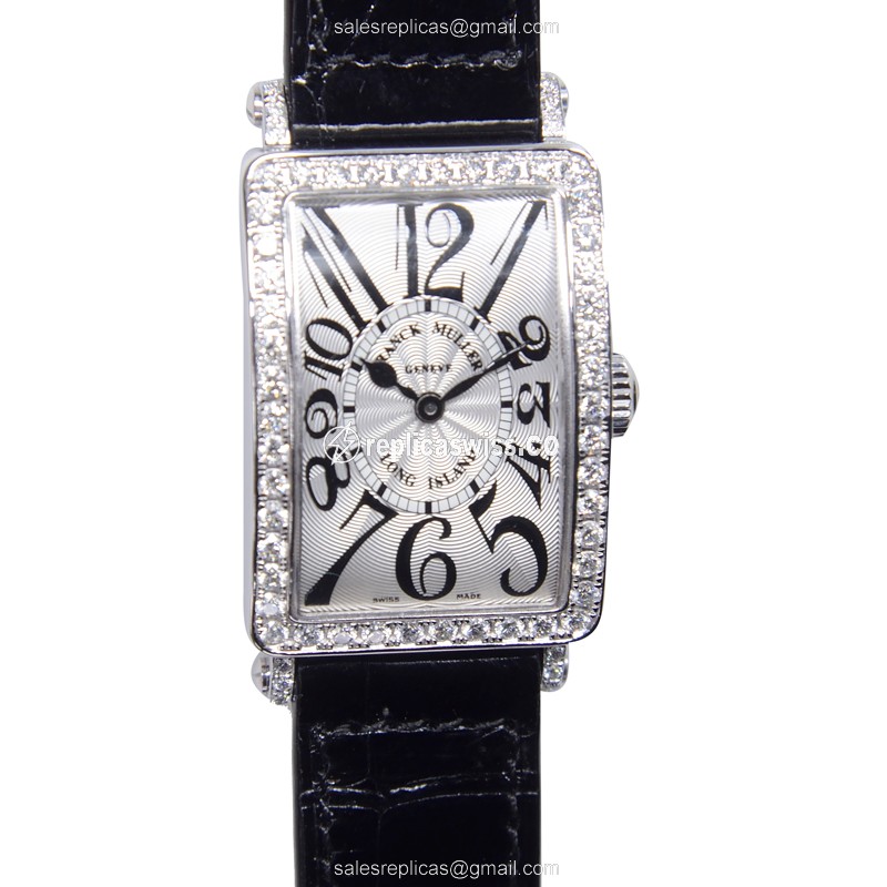 Franck Muller 902 QZ DP (AC) LONG ISLAND Quartz Stainless Steel & Diamonds