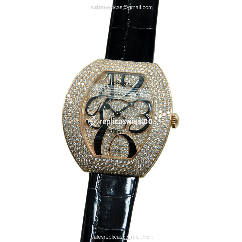 Franck Muller 3540 QZ A D4 CD (OG) INFINITY Quartz 18kt White Gold & Diamond