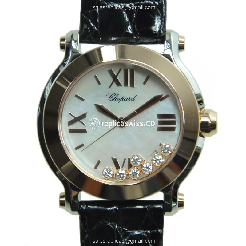 Chopard 278492-9004 HAPPY SPORT Quartz 18kt Rose Gold & Steel