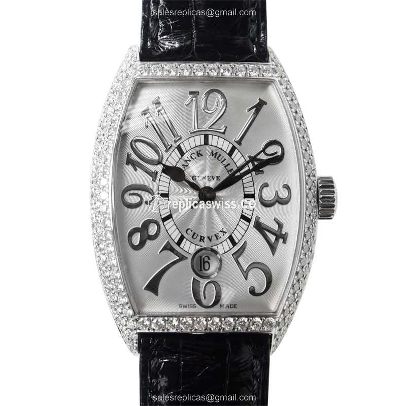 Franck Muller 7851 SC DT REL D (OG) MASTER OF COMPLICATION Automatic 18kt White Gold & Diamond