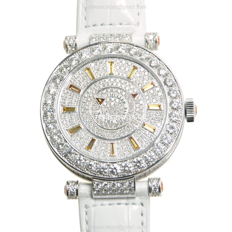 Franck Muller DM 42 D 1R CD (OG) DOUBLE MYSTERY Automatic 18kt White Gold & Diamond