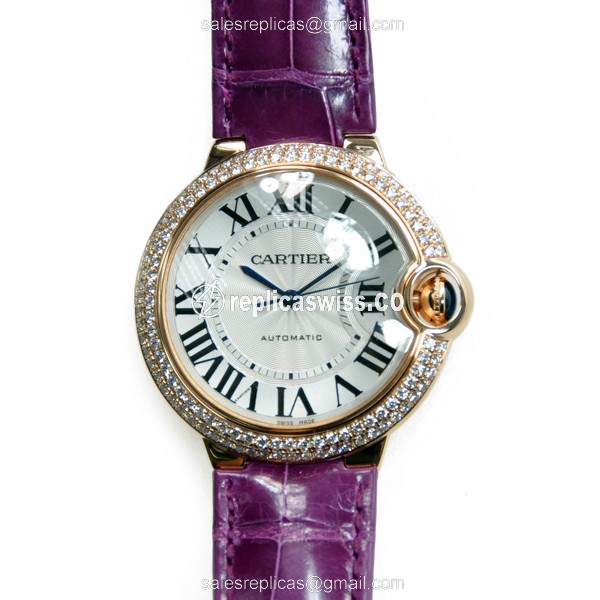 Cartier WE900551 BALLON BLEU Automatic 18kt Rose Gold & Diamonds