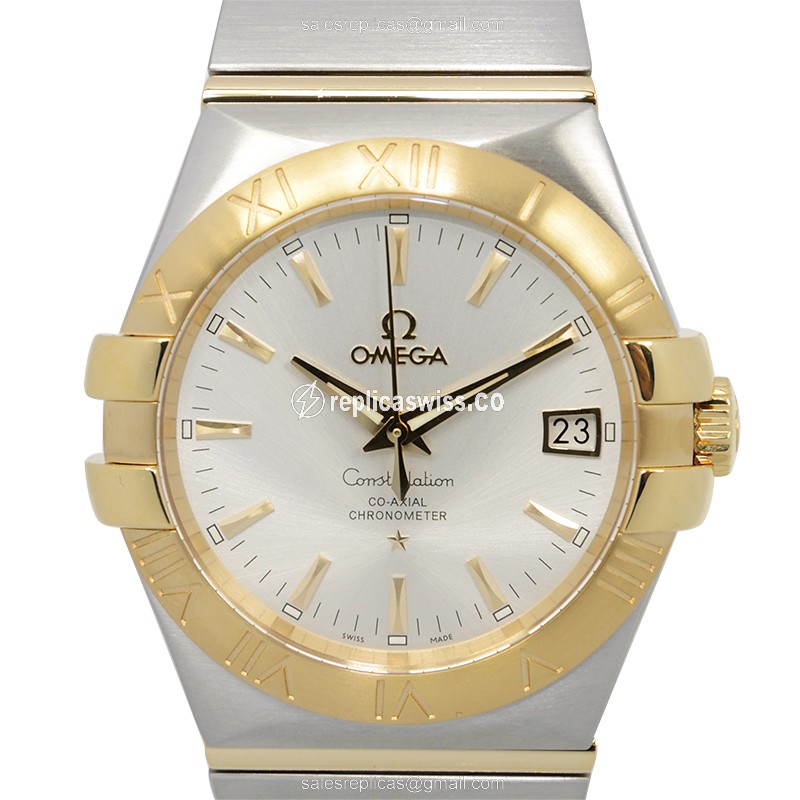 Omega 123.20.35.20.02.002 CONSTELLATION Automatic 18kt Gold & Steel