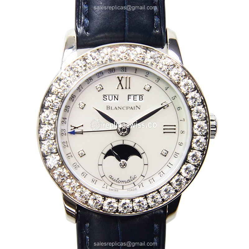 Blancpain 2360-1991A-55A LEMAN Automatic 18kt White Gold & Diamond