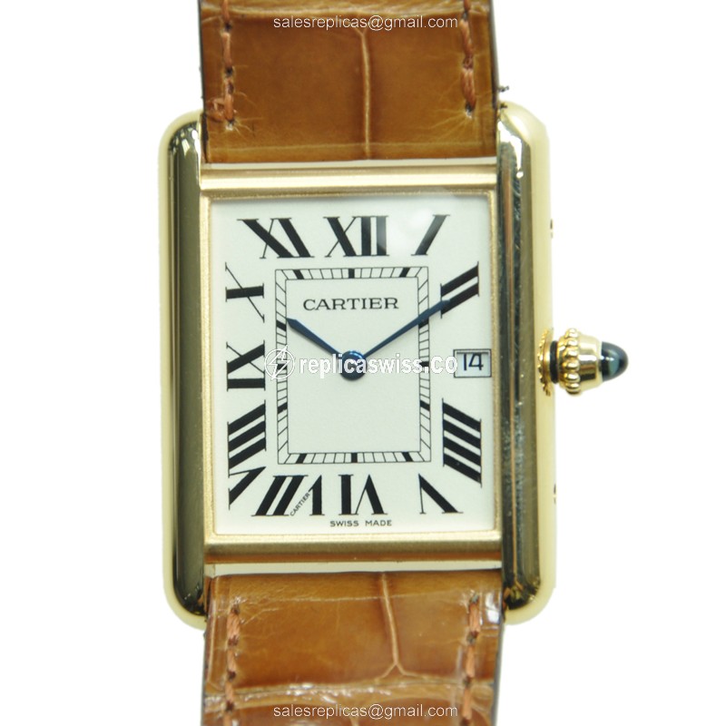Cartier W1529756 TANK Quartz 18kt Yellow Gold
