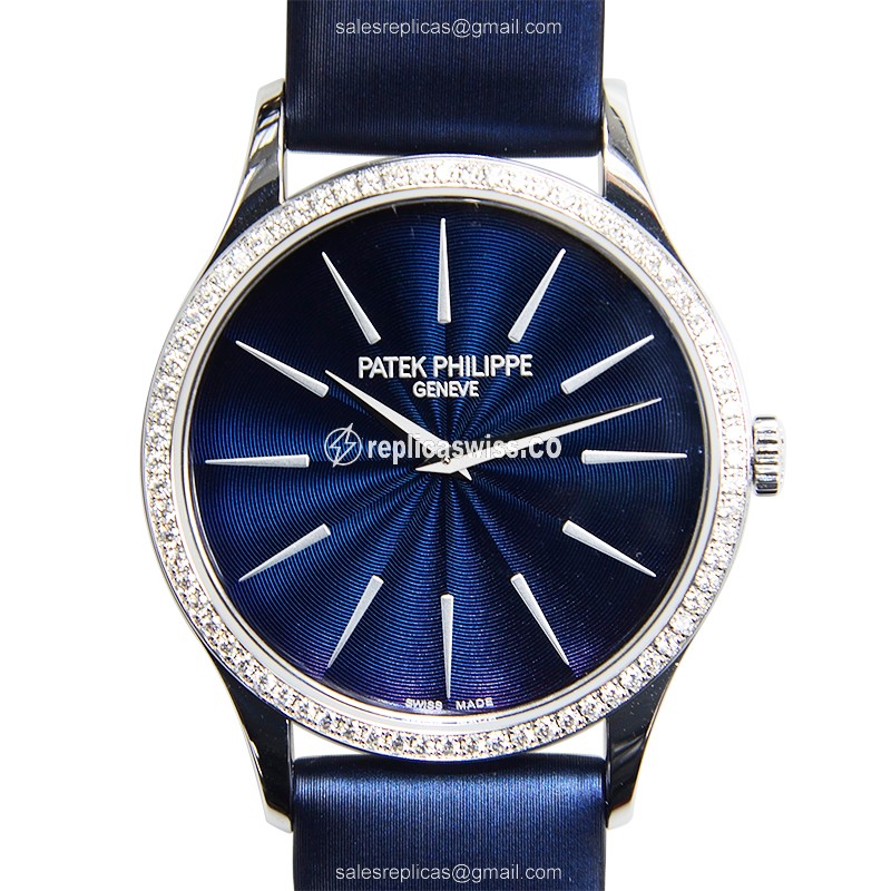 Patek Philippe 4897G-001 CALATRAVA Manual Wind 18kt White Gold & Diamond