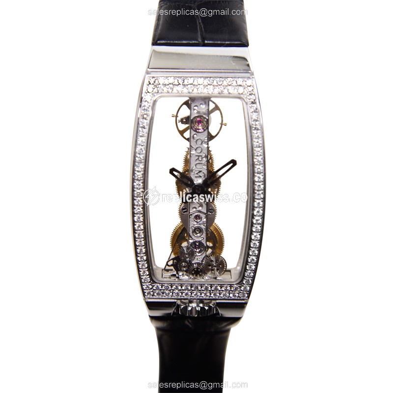 Corum 113.102.69-0001 0000 BRIDGE Manual Wind 18kt White Gold & Diamond
