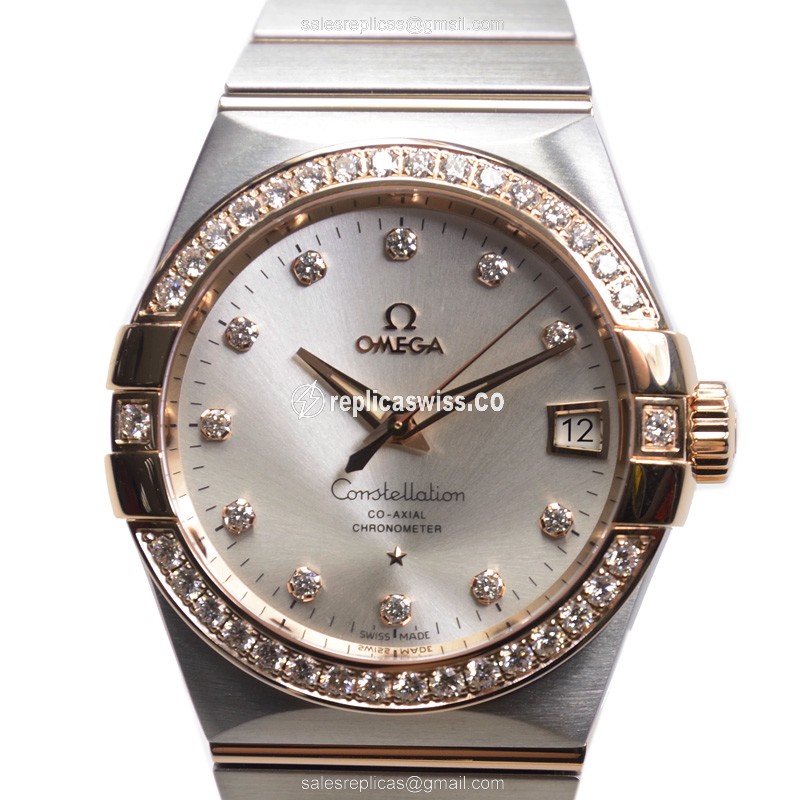 Omega 123.25.38.21.52.001 CONSTELLATION Automatic 18kt Rose Magic & Diamond
