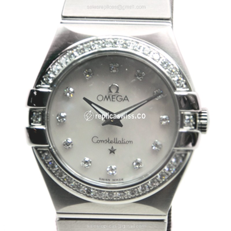 Omega 123.15.27.60.55.001 CONSTELLATION Quartz Stainless Steel & Diamonds