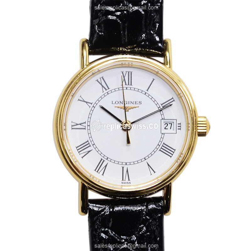 Longines L4.220.2.11.2 PRESENCE Quartz 18kt Gold & Steel