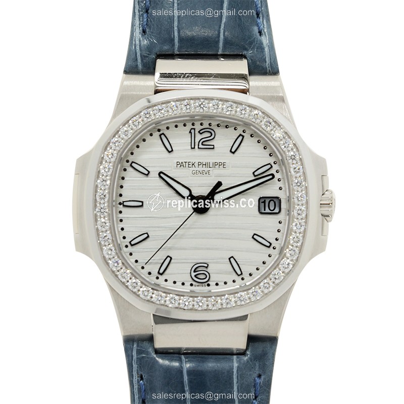Patek Philippe 7010G-011 NAUTILUS Quartz 18kt White Gold & Diamond