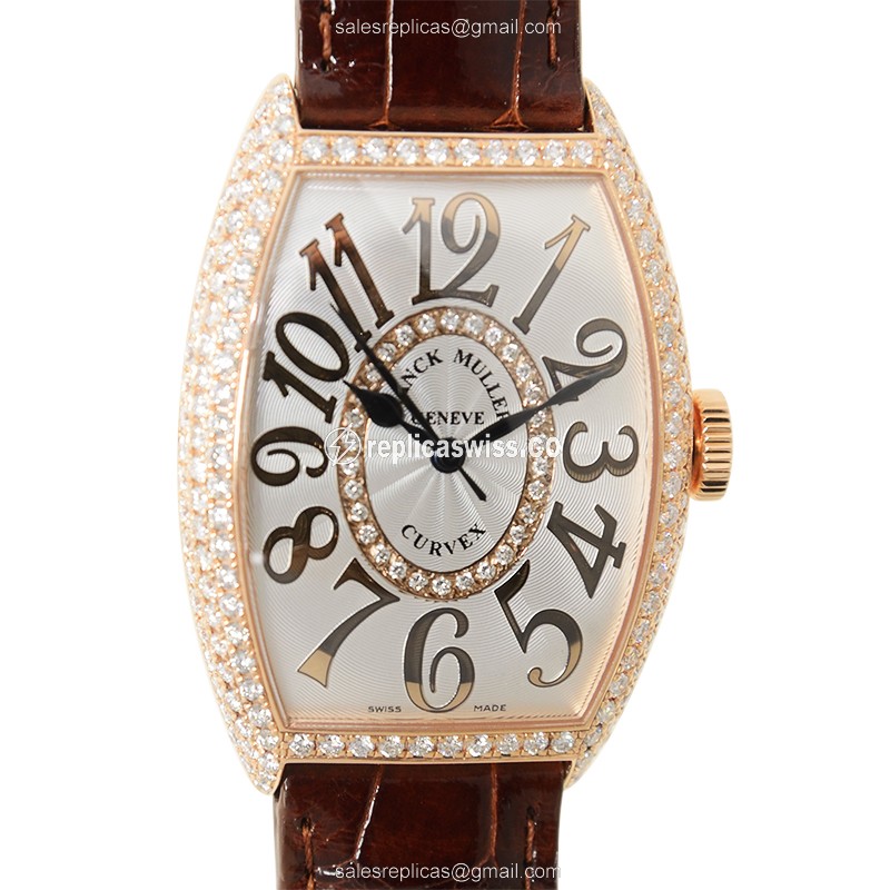 Franck Muller 5850 SC REL D CD 1R REL (5N) CINTREE CURVEX Automatic 18kt Rose Gold & Diamonds