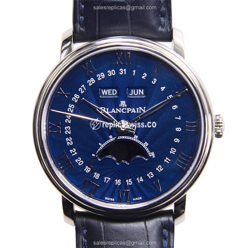 Blancpain 6654-1529-55B VILLERET Automatic 18kt White Gold