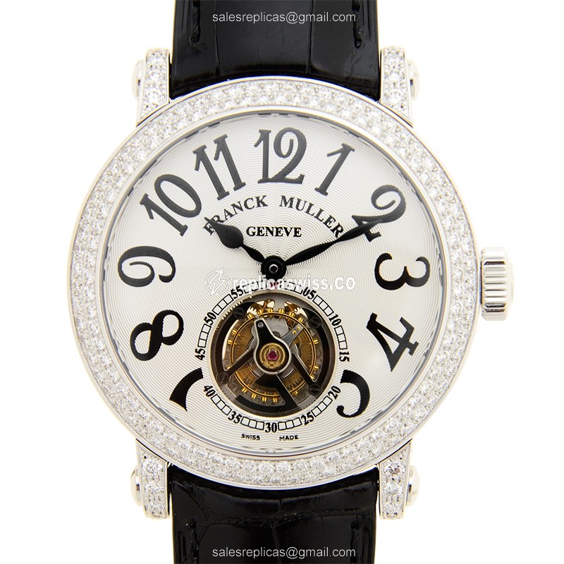 Franck Muller 7008 T D (OG) DOUBLE MYSTERY Manual Wind 18kt White Gold & Diamond
