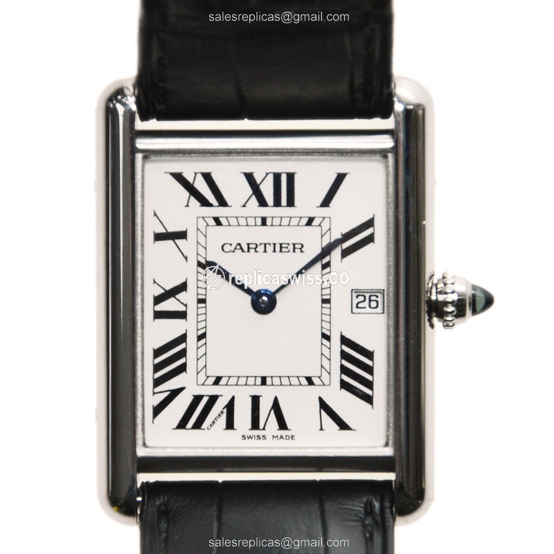 Cartier W1540956 TANK Quartz 18kt White Gold