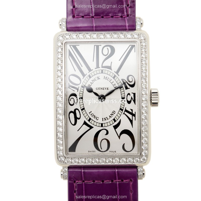 Franck Muller 1002 QZ D 1R (OG) LONG ISLAND Quartz 18kt White Gold & Diamond