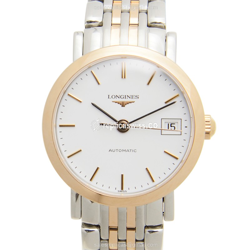 Longines L4.309.5.12.7 ELEGANT Automatic 18kt Rose Gold & Steel