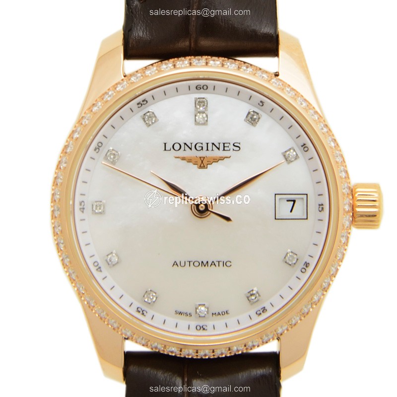 Longines L2.128.9.87.3 MASTER Automatic 18kt Rose Gold & Diamonds