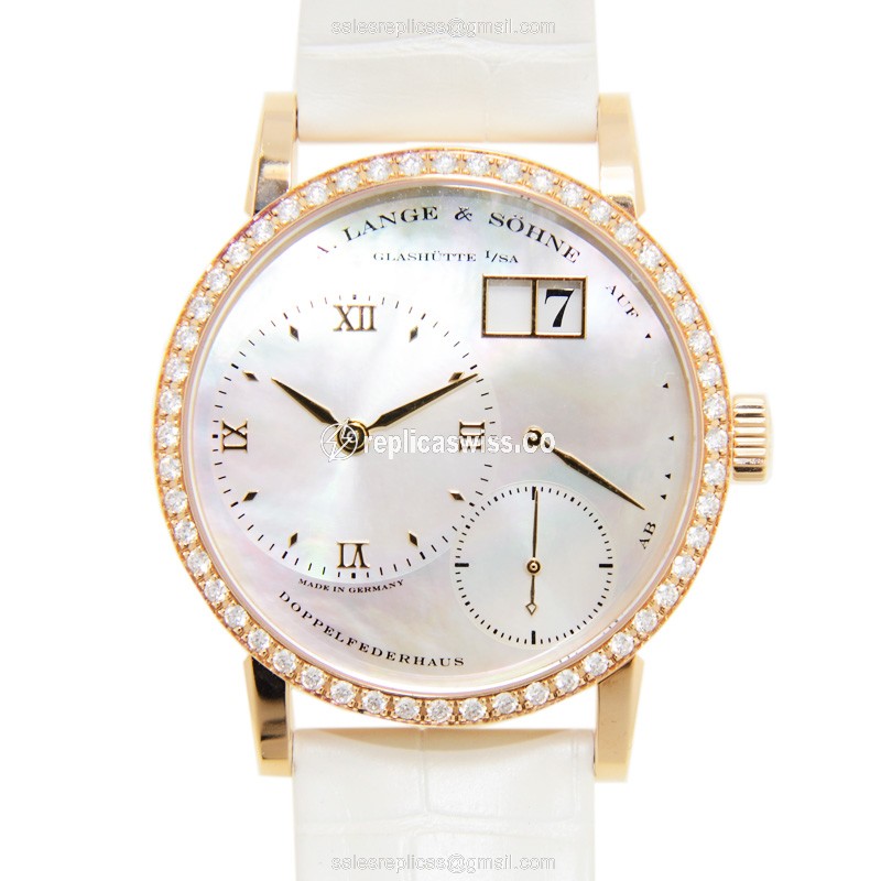 A Lange & Sohne 813.047 LANGE 1 Manual Wind 18kt Rose Gold & Diamonds