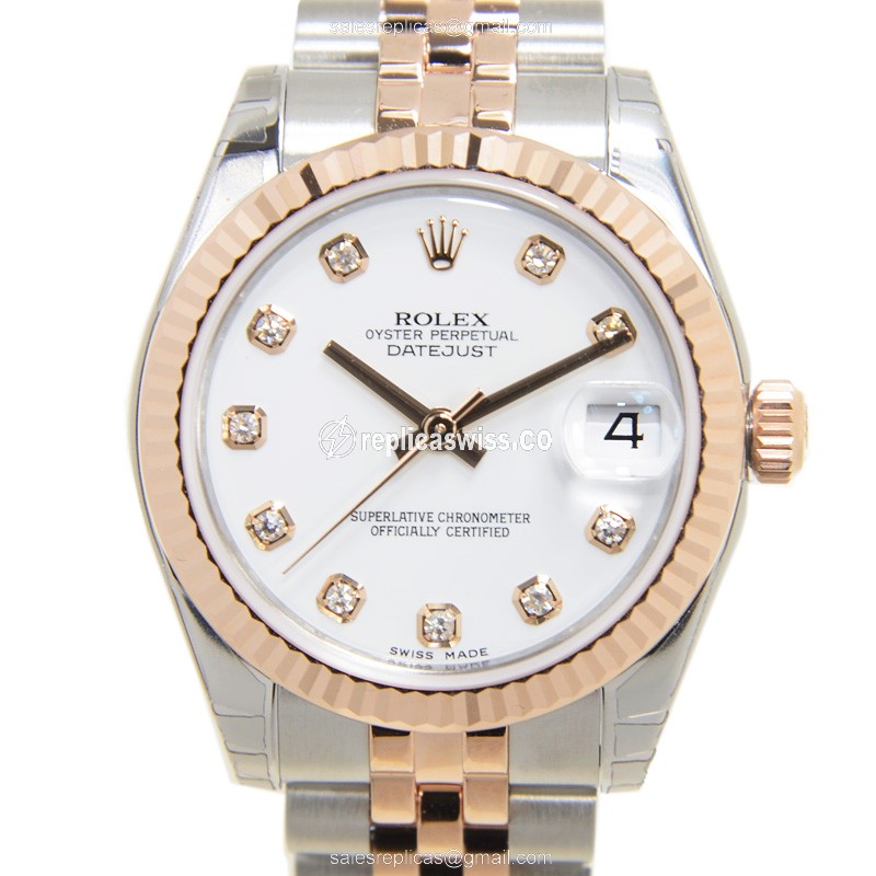 Rolex 178271GWT LADY DATEJUST Automatic 18kt Rose Gold & Steel