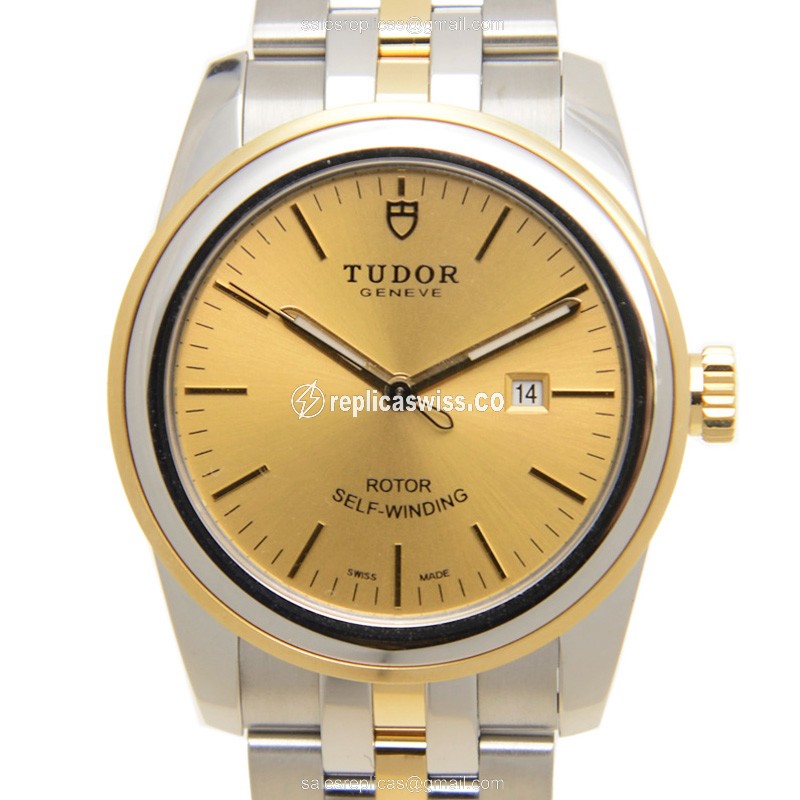 Tudor 53003-68033-CH GLAMOUR DATE Automatic 18kt Gold & Steel