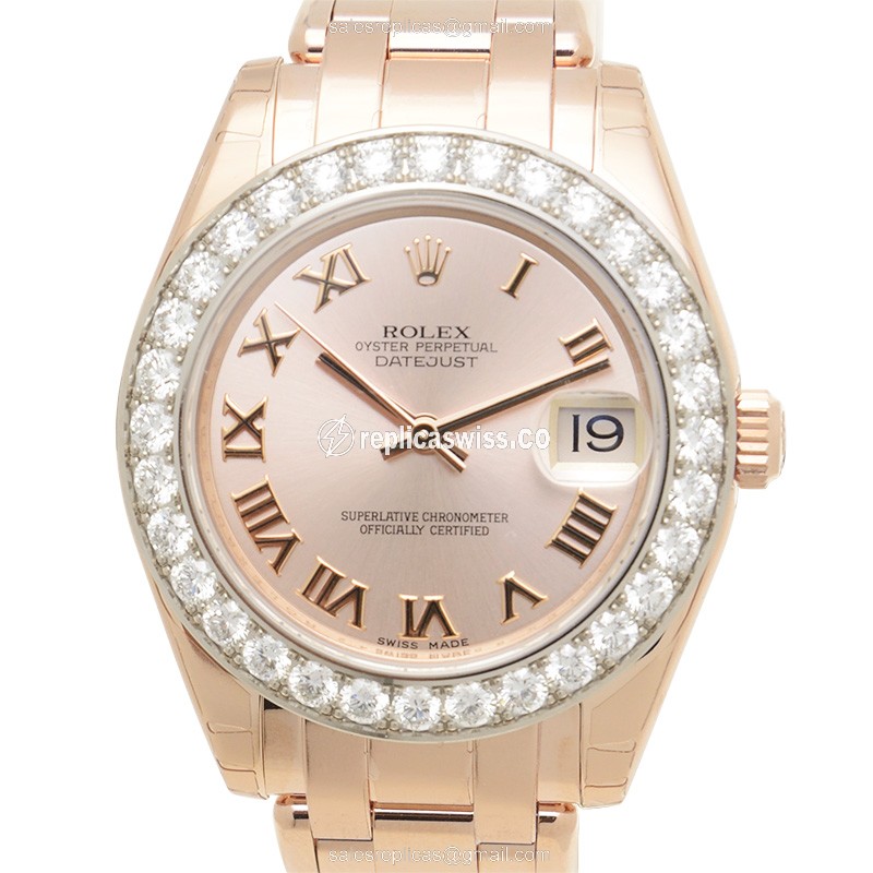 Rolex 81285 LADY DATEJUST Automatic 18kt Rose Gold & Diamonds